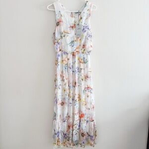 NWT Lara G Silk Blend Floral Maxi Dress